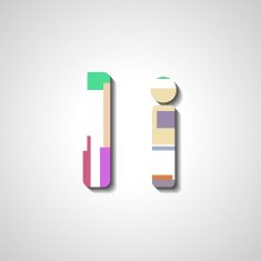 Colorful letter alphabet N210