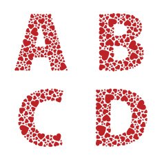 Heart Alphabet Font