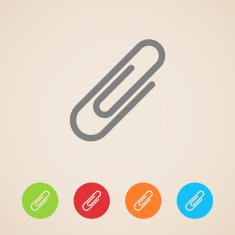 vector paper clip icons