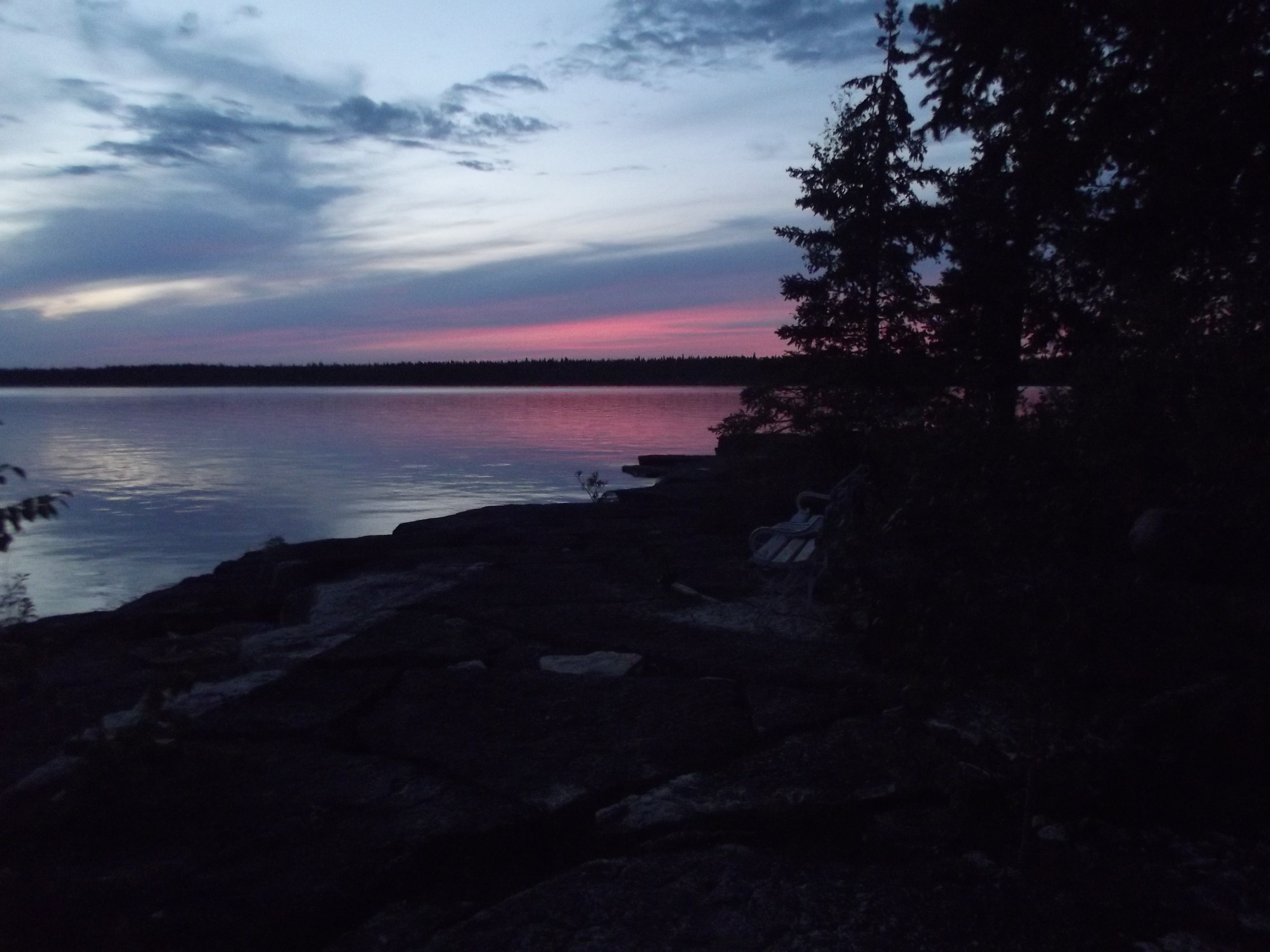 Pink Sunset In The Clouds Over The Lake Free Image Download 7245