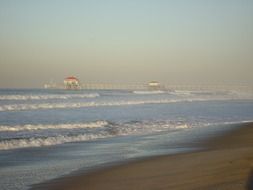 sea with waves on the beach