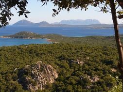 a top view of the harbor and the picturesque landscapes in Italy