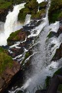 landscape of Cascade waterfall over the river