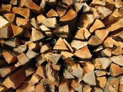 natural color firewood batten stacked up pattern