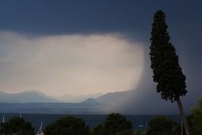 Storm and mountains