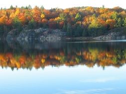 autumn lake reflection