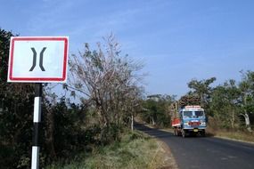 road sign in india