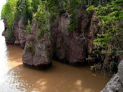 top view on Bay of Fundy in Nova Scotia