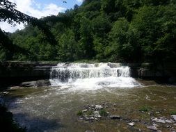 beautiful rocky forest stream