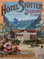 banner of the Stotter Hotel in South Tyrol, Austria