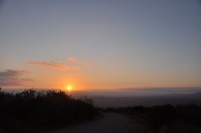 Quiet sunset at dusk