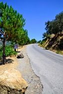 road in the mountains of Turkey on a sunny day