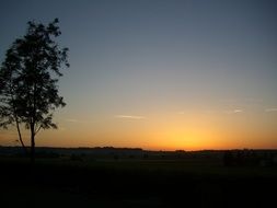 landscape of morning sunrise light