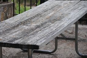 large wooden bench for a picnic