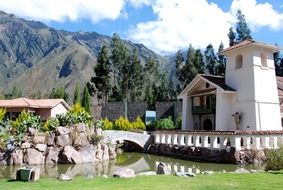 Landscape of sacred valley in urubamba