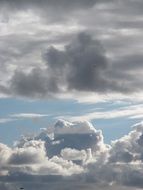 Gray clouds in the sky