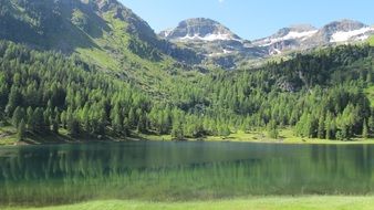 Beautiful lake,mountains and forest