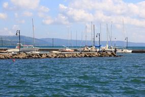 boats docked on bolsena lake