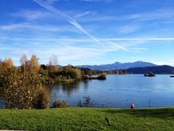 lake zurich in fall landscape, Switzerland