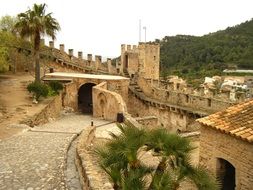 stone castle in majorca panorama