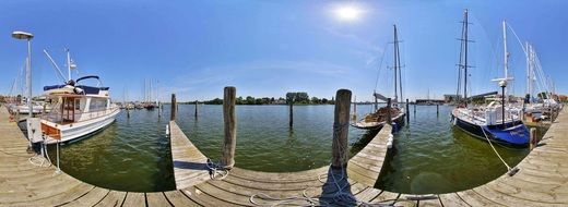 spring summer sea dock panorame