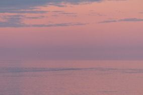 pink evening sky in denmark