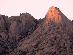 panoramicview of la pedriza at sunset