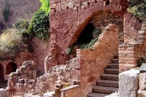 stone ruins among nature