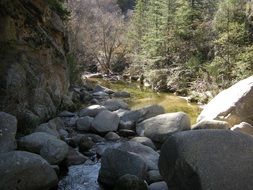 creek among the rocks in argentina