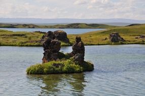 stones in water in Iceland