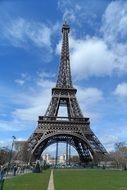 eiffel tower on lawn, france, paris