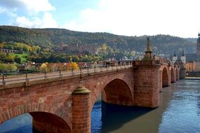 panoramic view of the Heidelberg Bridge