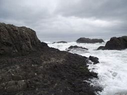 rocks in the ocean water