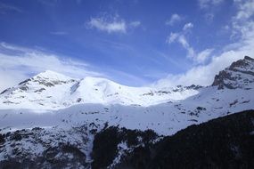 pyrenees mountain in snow