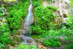 waterfall amidst the nature of texas