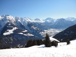beautiful and delightful winter mountain