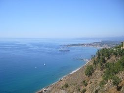 top view of the spectacular coastline