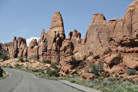 devil's garden with rocks near the road