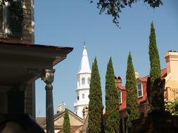 charleston church with blue sky scene