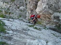 climber on a cliff