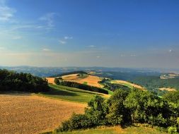 view of the green hill