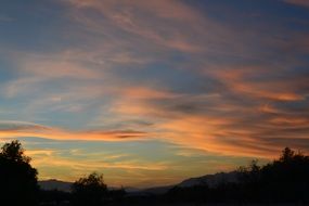 charming afterglow sunset