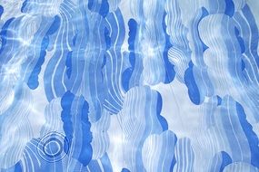 blue line of water abstract design