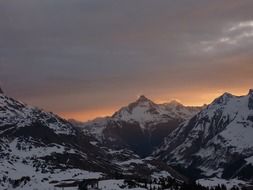 snowy mountain in lech am arlberg