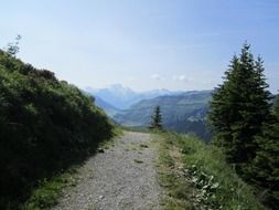 empty lonely path in the mountains