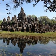 landscape of the angkor wat in Cambodia