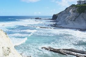 sunny coastal landscape, spain, sopelana