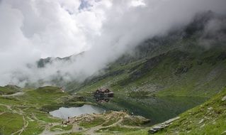 White Clouds on Green Mountain in Romania