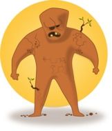 brown earth plant super hero