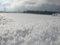snow texture in winter landscape